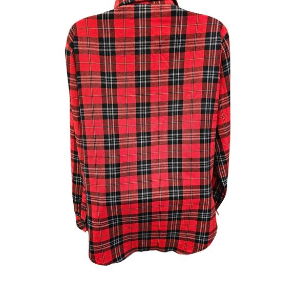 NWT Sanctuary Rockstar Rhinestone Stud Boyfriend Red XS bling plaid button up - Picture 2 of 9